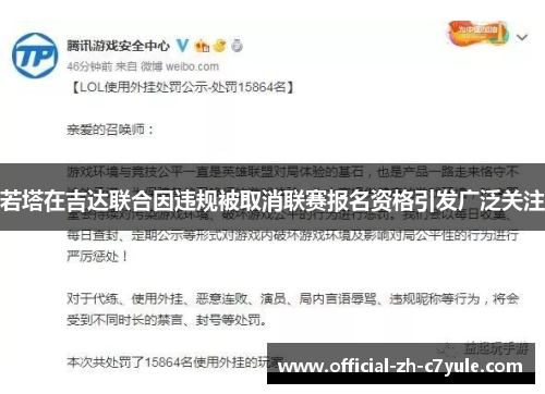 若塔在吉达联合因违规被取消联赛报名资格引发广泛关注